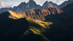 Landscapes sunset nature Mountains Austria Alps national 