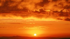 Landscapes sunset nature Mountains clouds