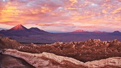 Landscapes sunset nature Mountains clouds Atacama Desert chile 