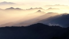 Landscapes sunset nature Mountains evening Taiwan sunlight