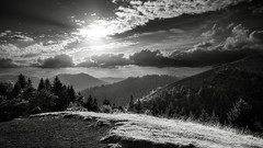 Landscapes sunset nature Mountains France forests