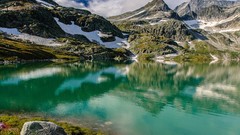 Landscapes sunset nature Mountains ice lakes sunlight skies