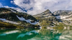 Landscapes sunset nature Mountains ice lakes sunlight skies