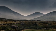 Landscapes sunset nature Mountains ice lakes sunlight skies