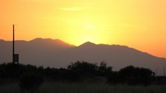 Landscapes sunset nature Mountains land