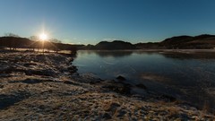 Landscapes sunset nature Mountains Norway
