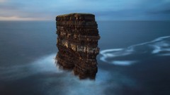 Landscapes sunset nature Mountains ocean cloud travel skies HDR 