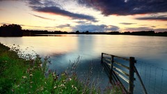 Landscapes sunset nature Mountains ocean cloud travel skies HDR 