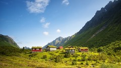 Landscapes sunset nature Mountains ocean cloud travel skies HDR 