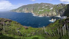 Landscapes sunset nature Mountains ocean cloud travel skies HDR 