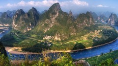 Landscapes sunset nature Mountains panorama forests