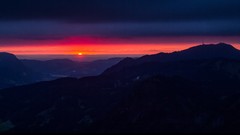 Landscapes sunset nature night clouds hills germany bavaria