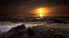 Landscapes sunset nature ocean Beaches