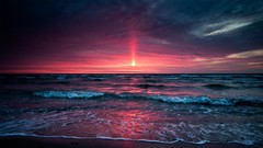 Landscapes sunset nature ocean Beaches