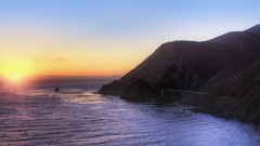 Landscapes sunset nature ocean coast