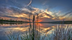Landscapes sunset nature reflections USA illinois