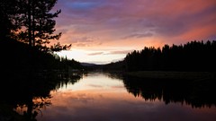 Landscapes sunset nature rivers