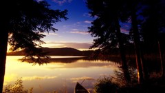 Landscapes sunset nature scene lakes