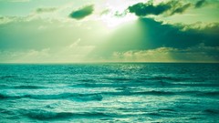 Landscapes sunset nature sky Oceans seascape