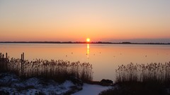 Landscapes sunset nature snow Christmas