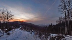 Landscapes sunset nature snow sun seasons Austria