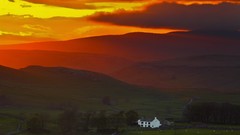 Landscapes sunset nature sun clouds cliffs fields