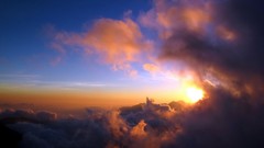 Landscapes sunset nature sun clouds mist skies blue skies 