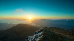 Landscapes sunset nature sun Mountains clouds calm peace skies