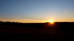 Landscapes sunset nature sun Scotland fields skies HDR 