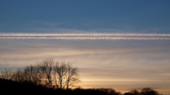 Landscapes sunset nature Trees clouds silhouettes skies HDR 