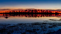 Landscapes sunset nature Trees rivers