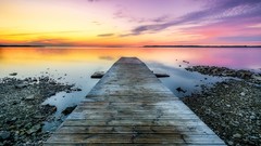 Landscapes sunset nature Trees rock black Mountains ice cloud 