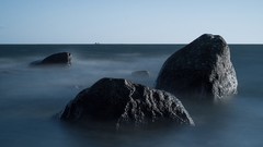 Landscapes sunset nature Trees rock black Mountains ice cloud 