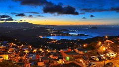 Landscapes sunset nature Trees rock black Mountains ice cloud 