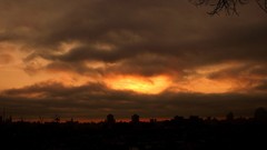 Landscapes sunset nature Trees sun clouds storm forests 