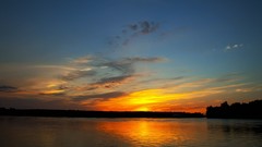 Landscapes sunset nature Trees sun land lakes