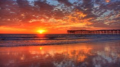 Landscapes sunset nature water