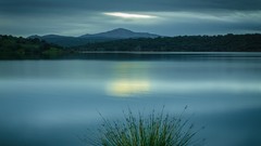 Landscapes sunset nature water blue Mountains clouds heaven 