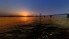 Landscapes sunset nature water China