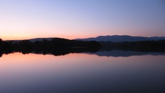Landscapes sunset nature water dawn lakes reflections blue skies