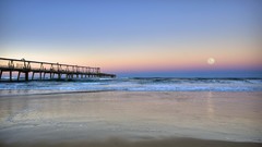 Landscapes sunset nature water moon Australia Beaches waves 