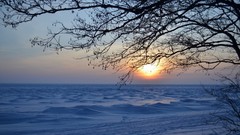 Landscapes sunset nature winter