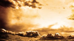 Landscapes sunset nature yellow clouds