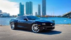 Landscapes sunset night Mountains clouds lights cars Chevrolet 