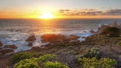 Landscapes sunset ocean