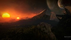 Landscapes sunset planets outer space futuristic futurist