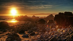 Landscapes sunset rocks