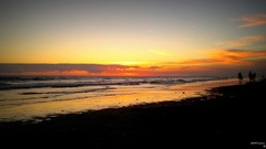 Landscapes sunset sand clouds waves skies seascape