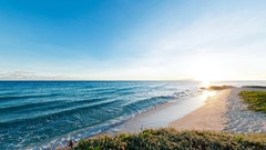 Landscapes sunset sand nature blue white Green Beige Beaches 