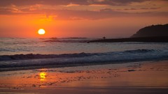 Landscapes sunset sand nature Mountains ocean Beaches